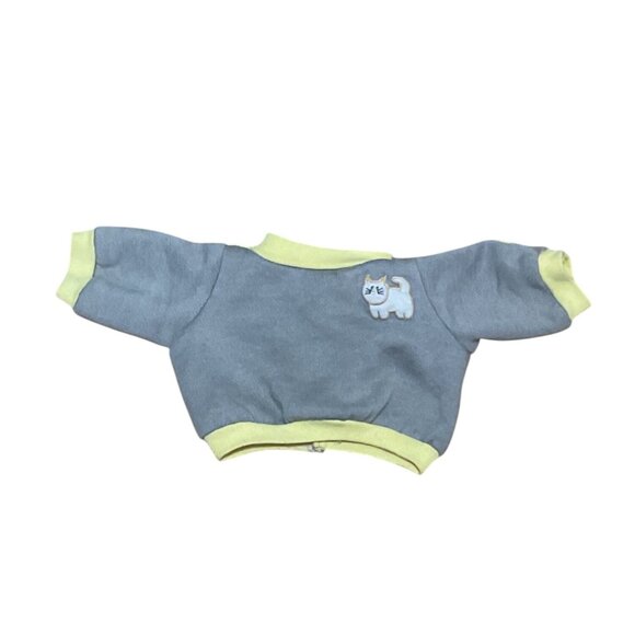 Vintage Cabbage Patch Kids Coleco Grey and Yellow Sweatshirt Kitty Cat - Picture 1 of 2